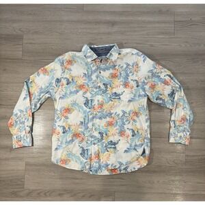 Tommy Bahama Coastline Cord Floral Corduroy Button Shirt Men's L